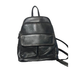 Cherokee Black Leather Convertible Crossbody Backpack Bag Vintage Y2K